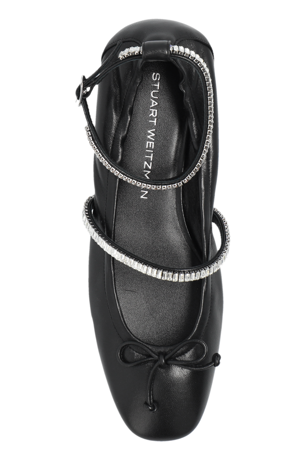 Black Leather ballet flats Stefanie Stuart Weitzman Vitkac GB